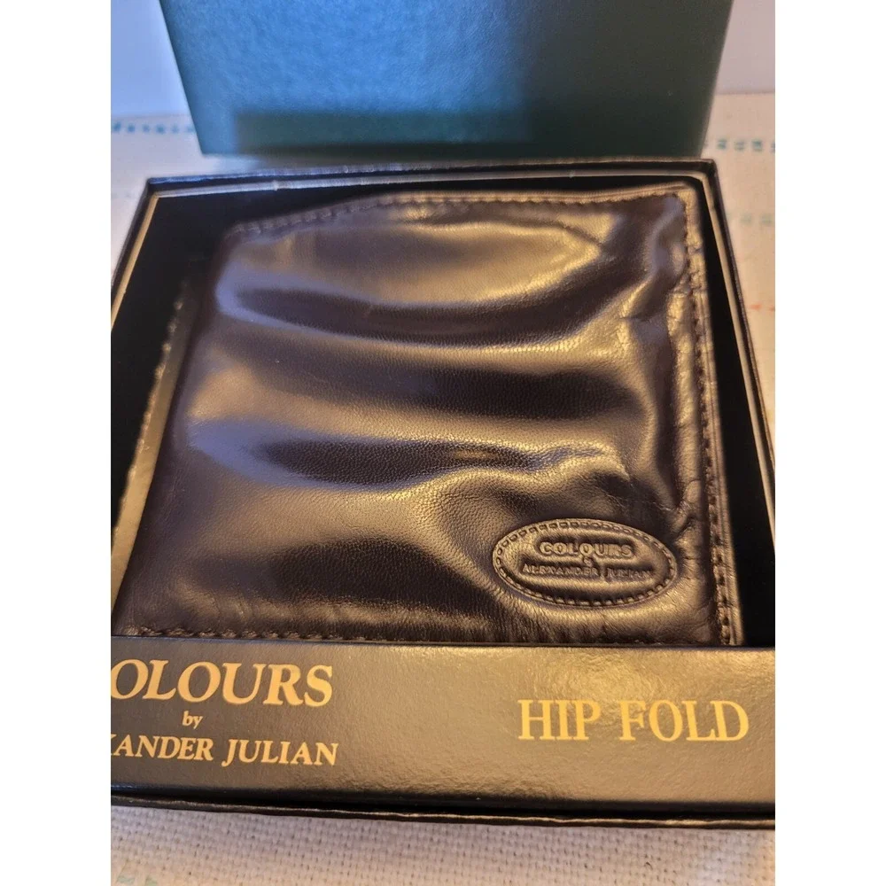 Brown Colours Hip Fold Wallet By Alexander Julian